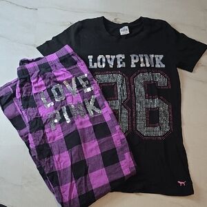 Vintage PINK Victoria's Secret Kids Pajama Set